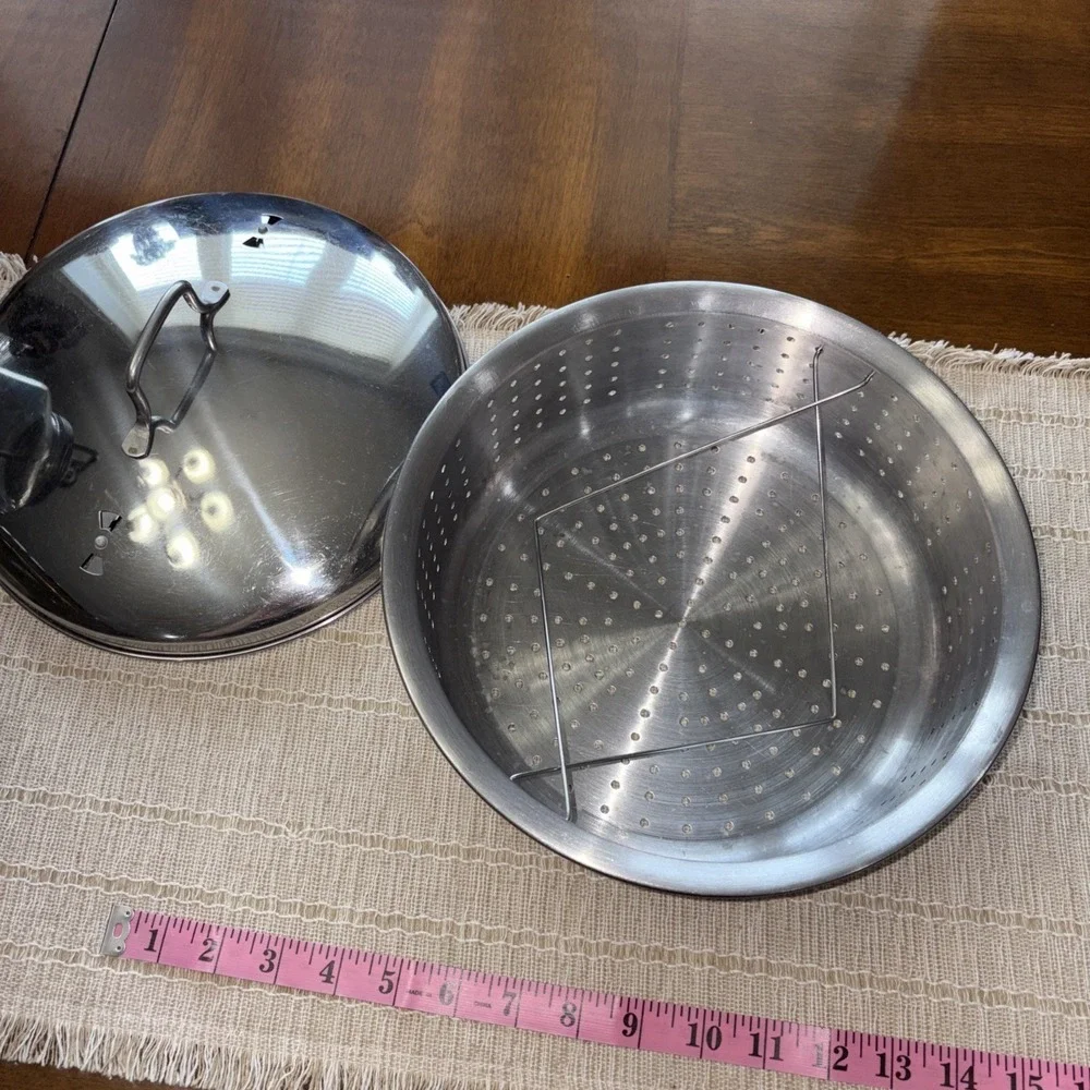 Corning AMBER VISIONS  4.5 L Serving Bowl and Lid Corning USA With Steam Basket